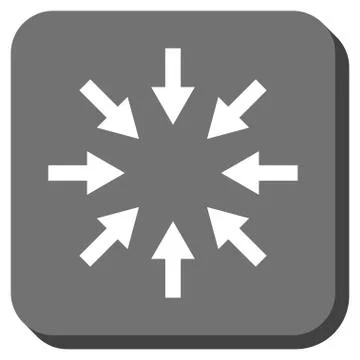 Compact Arrows Rounded Square Vector Icon Stock Illustration
