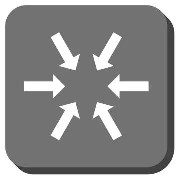 Compact Arrows Rounded Square Vector Icon Stock Illustration