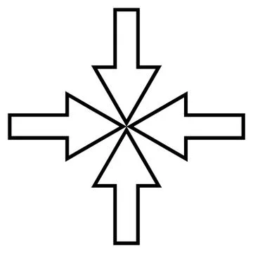 Compact Arrows Stroke Vector Icon Stock Illustration