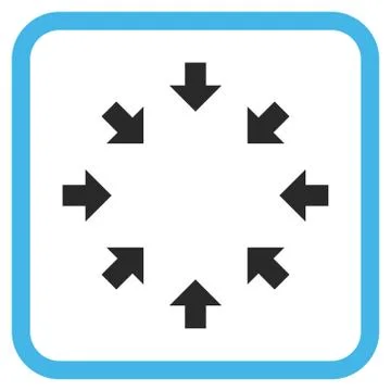 Compact Arrows Vector Icon In a Frame Illustrazione stock