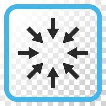 Compact Arrows Vector Icon In a Frame Illustrazione stock