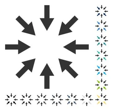Compact Arrows Vector Icon Stock Illustration