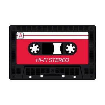 Compact audio cassette Stock Illustration