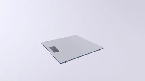 Compact bathroom scale for accurate weight measurement at home Stock Footage 283233949