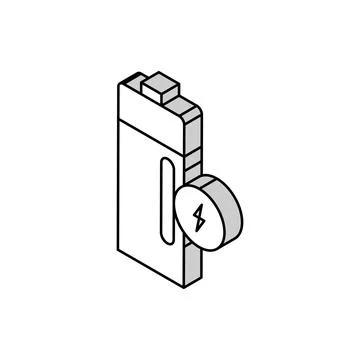 Compact battery color icon vector flat illustration Ilustración de archivo