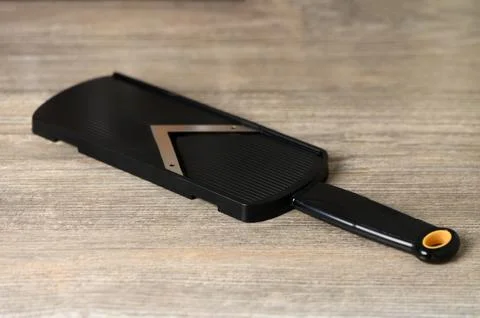 Compact Black V-Blade Mandoline Slicer Stock Photos