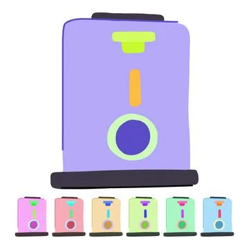 Compact bottle warmer vector cartoon graphic Stock Illustration