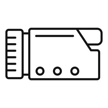 Compact camcorder icon outline vector. Video camera Stock Illustration