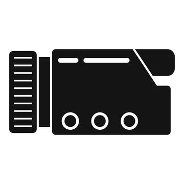 Compact camcorder icon simple vector. Video camera Stock Illustration
