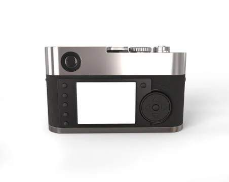 Compact camera - back view Illustrazione stock