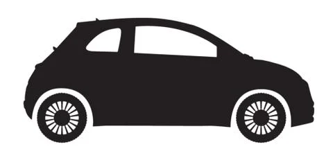 Compact Car Silhouette Stock Illustration