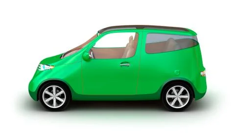 Compact car on white background. My own design Illustrazione stock