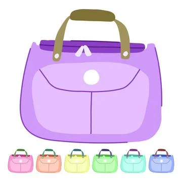 Compact carry on bag vector cartoon graphic Stock Illustration