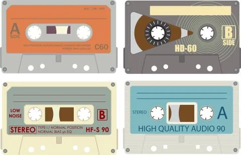 Compact cassette Stock Illustration