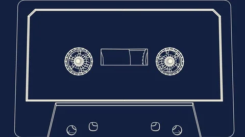 Compact Cassette on Spindle. Video stock 91025889