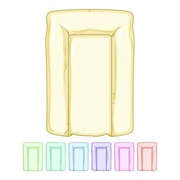 Compact changing pad cartoon vector graphic Stock Illustration