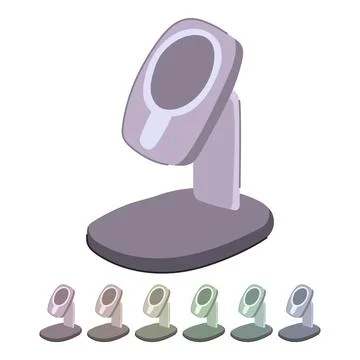 Compact charging pad wireless vector cartoon graphic Stock Illustration