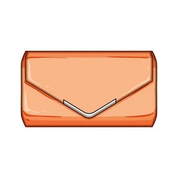 Compact clutch bag cartoon vector illustration Illustrazione stock