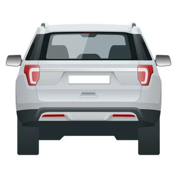 Compact crossover, SUV, 5-door station wagon car. Template vector isolated. Illustrazione stock
