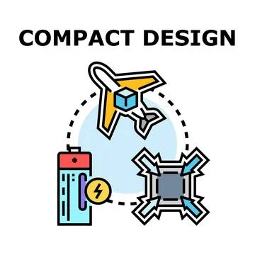 Compact design concept including efficient transport and energy Stock Illustration