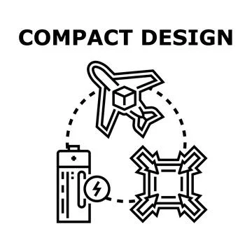 Compact design concept including efficient transport and energy Stock Illustration