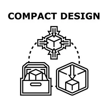 Compact design concept optimizing space efficiency and usability Stock Illustration