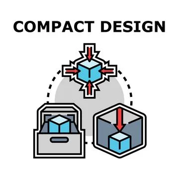 Compact design concept optimizing space efficiency and usability Stock Illustration
