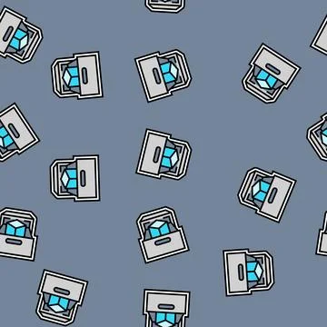 Compact design storage vector seamless pattern 스톡 일러스트