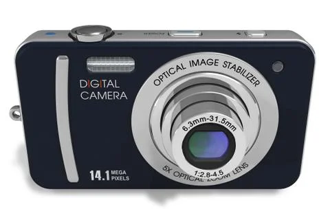 Compact digital camera Illustrazione stock