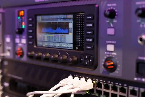 Compact digital mixing console Stock Photos