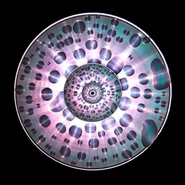 Compact disc cd with water drops on the data surface with a shiny colorful re Stock Photos