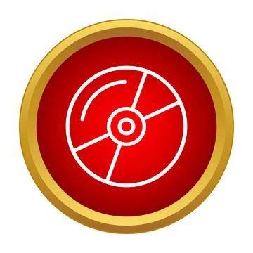 Compact disc data storage technology red icon イラスト素材
