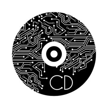 Compact disc design over white background vector illustration Illustrazione stock