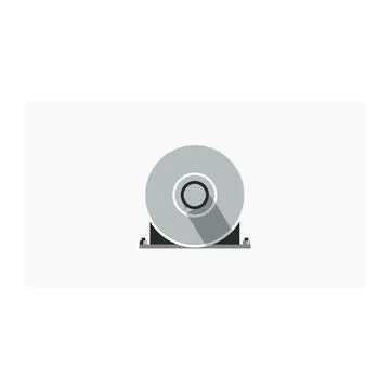 Compact disc dvd icon with stand for data storage and media Stock Illustration