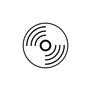 Compact Disc, DVD or CD Storage Flat Vector Icon イラスト素材