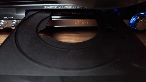Compact Disc is Ejected From the DVD player Video stock 263444933
