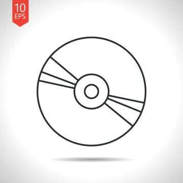Compact disc icon Stock Illustration