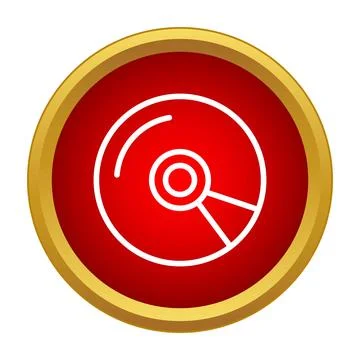 Compact disc icon representing digital music storage Stock Illustration
