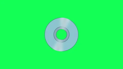 Compact disc illustration on green background Stock Footage 306963875