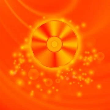 Compact Disc Isolated Compact Disc Isolated on Red Wave Blurred Background... Stock Photos