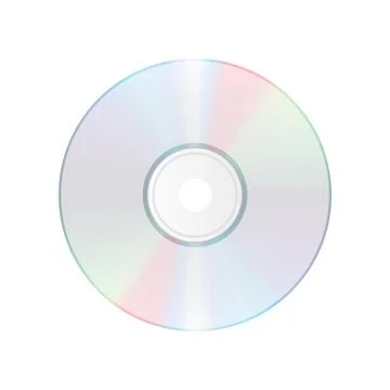 Compact disc isolated on white background. Realistic cd icon. CD Stock Illustration