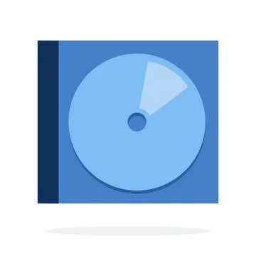 Compact disc in plastic box vector flat isolated Illustrazione stock