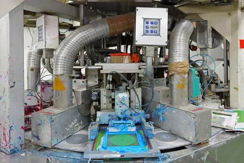 Compact Disc Printer DVD and compact disc printing machine ,property relea... Stock Photos
