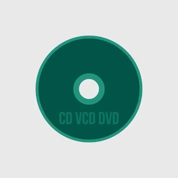 Compact disc sign vector illustration.  VCD cassette symbol design Stock Illustration