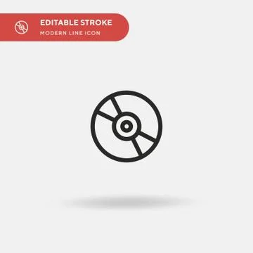 Compact Disc Simple vector icon. Illustration symbol design template for web  스톡 일러스트