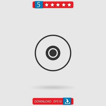 Compact disc vector icon Stock Illustration