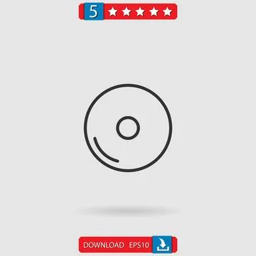 Compact disc vector icon Stock Illustration