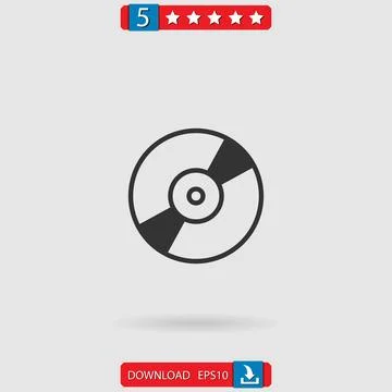 Compact disc vector icon Stock Illustration