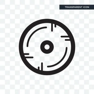 Compact disc vector icon isolated on transparent background, Compact disc log Selección de ilustraciones gratis