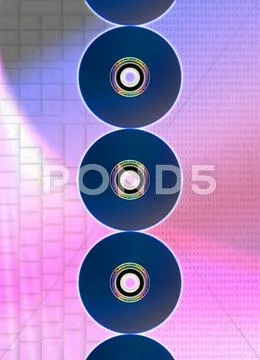 Compact discs, artwork Stock Illustration